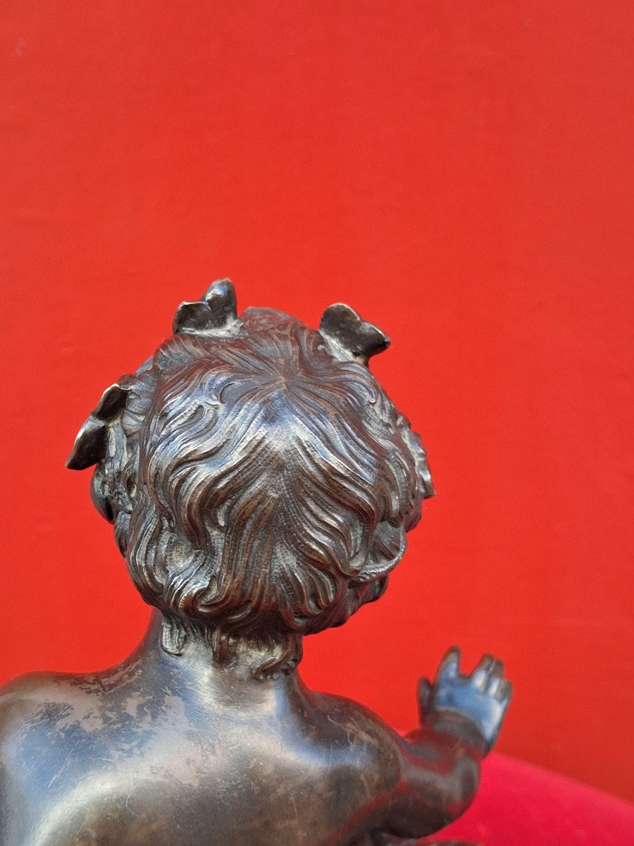 Auguste Moreau (1844-1917) After "bacchus As A Child At The Spring" In Bronze, 19th Century -photo-6