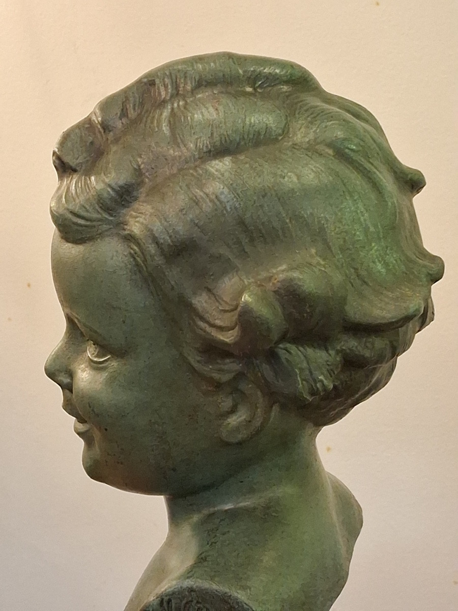 Art Deco Period Spelter Sculpture, "festival Day" Signed By Hugo Cipriani (1887-1960)-photo-3