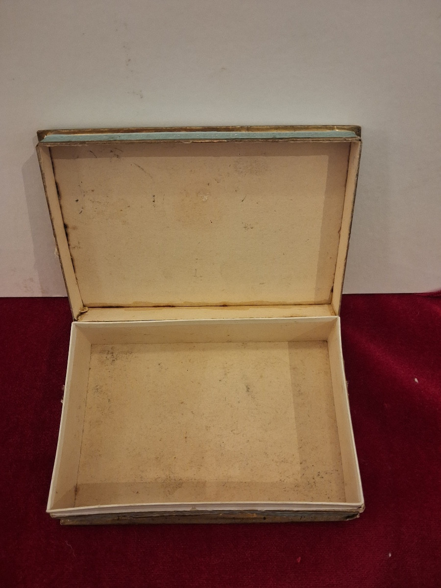 Rectangular Sugared Almond Box, In Glass, 19th C-photo-1