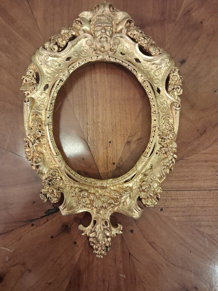 Miniature On Ivory, Portrait Of A Young Man, Gilt Bronze Frame, Early 19th Century-photo-3