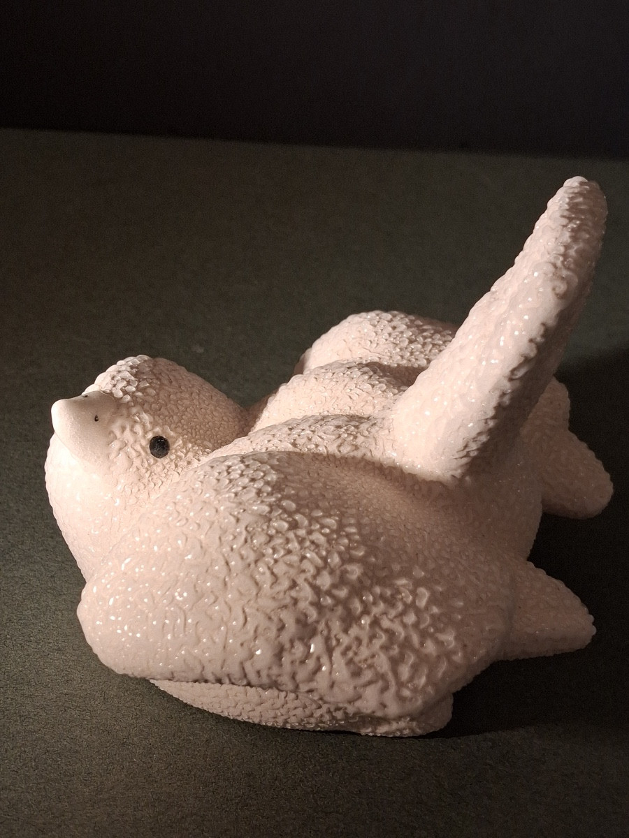 Vinsare à Sèvres, Four Ceramic Sparrows With Pearl Enamel 20th Century-photo-7