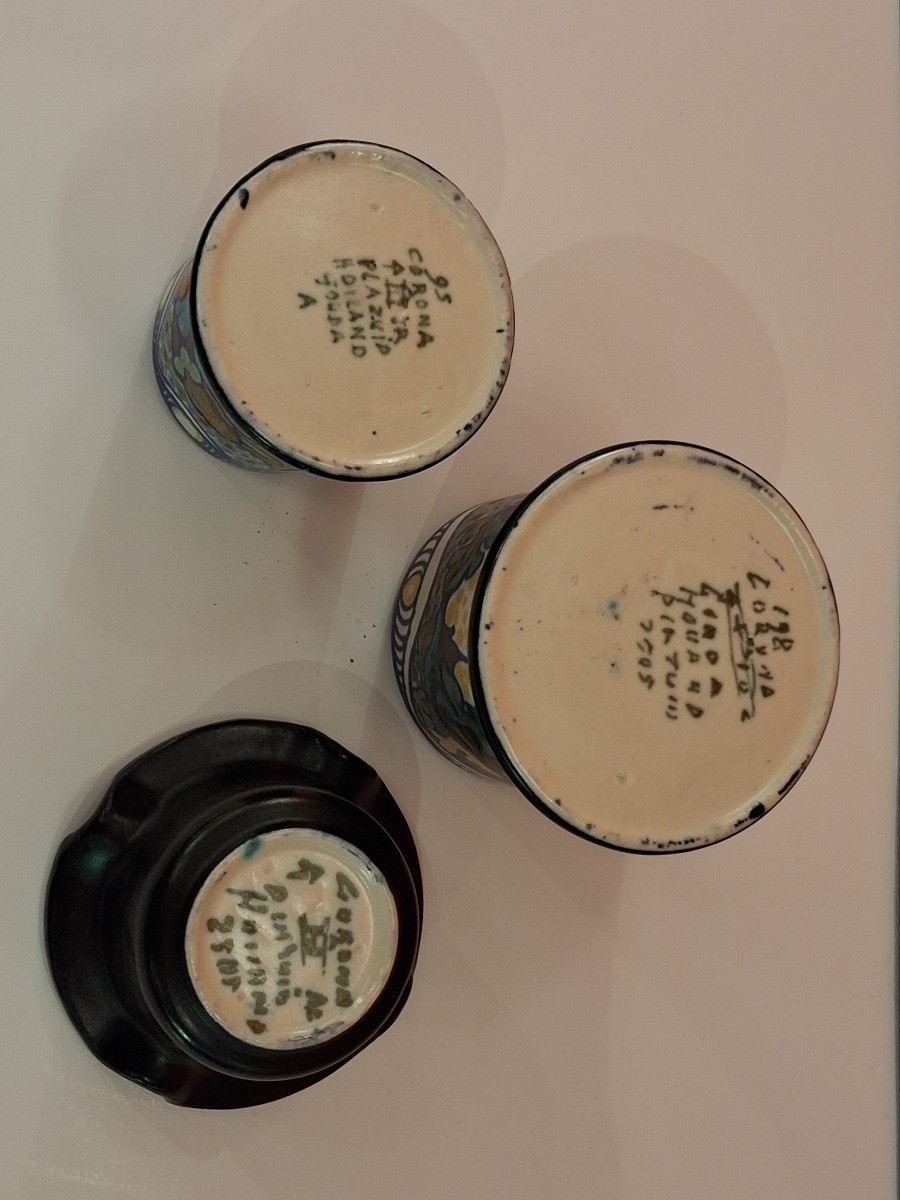 Gouda Holland Plazuid Corona Ceramic Smoking Set-photo-4
