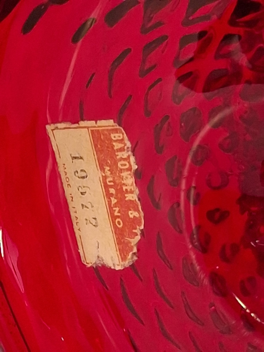 Grand dauphin en verre soufflé de Murano avec inclusions de paillettes d'or  Barovier et Toso -photo-4