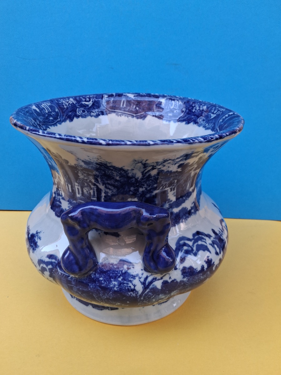English Porcelain Pot Cover Victoria Ware Ironstone 19th C-photo-3