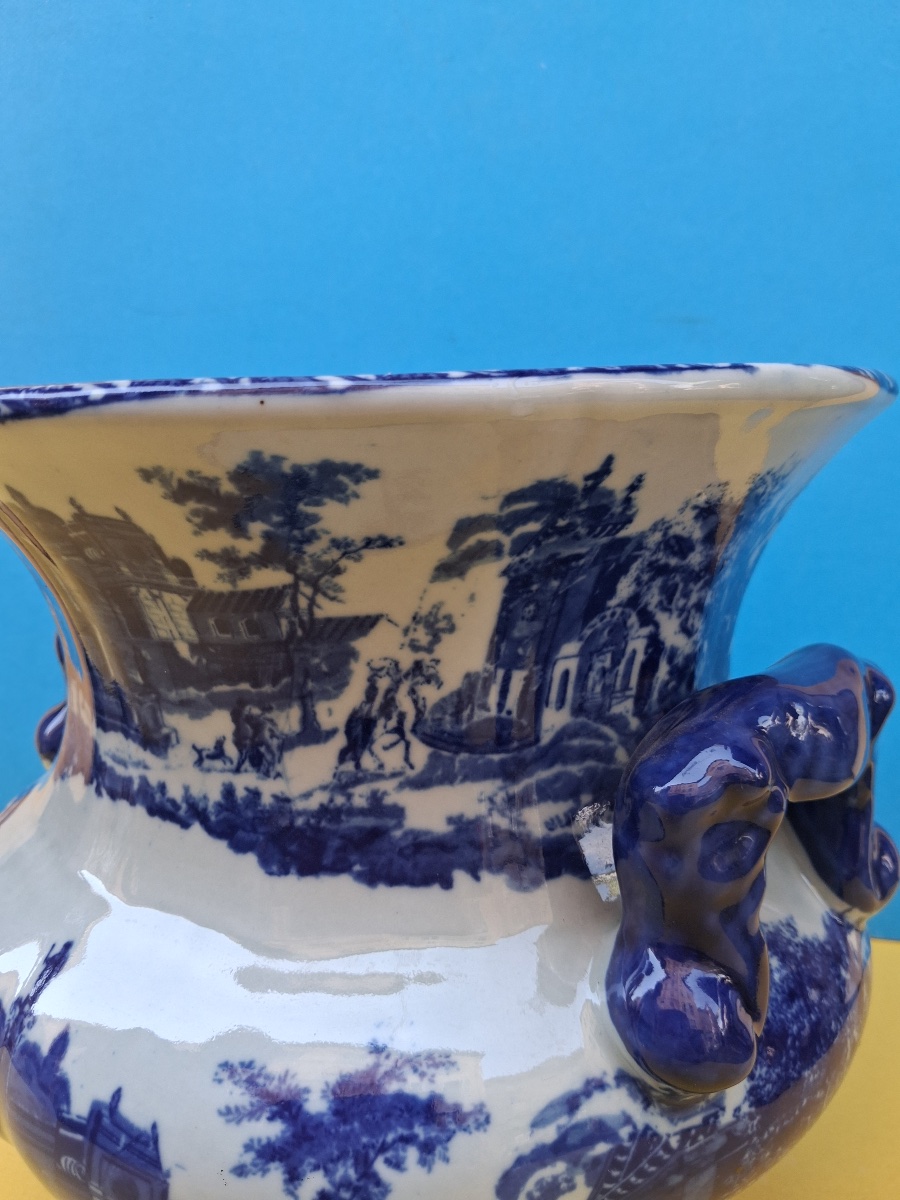 English Porcelain Pot Cover Victoria Ware Ironstone 19th C-photo-2