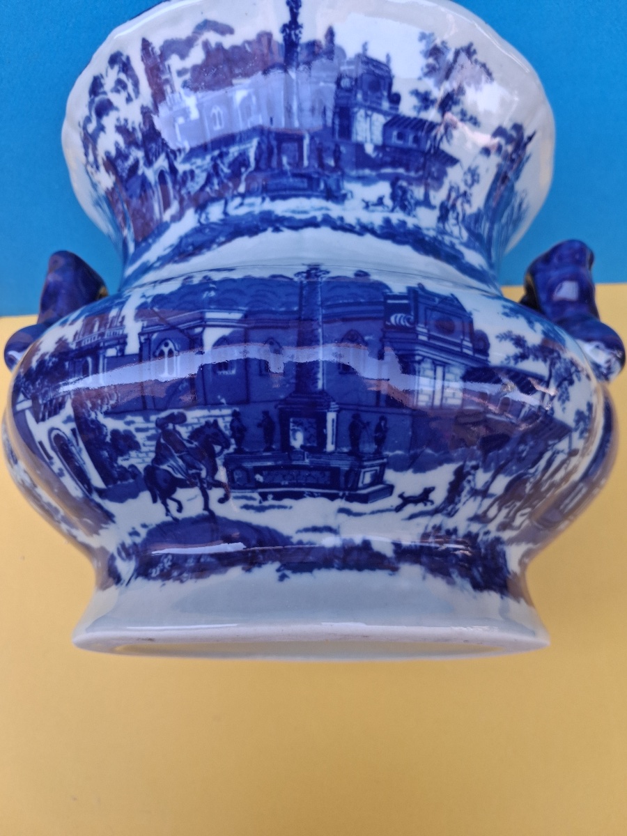 English Porcelain Pot Cover Victoria Ware Ironstone 19th C-photo-3