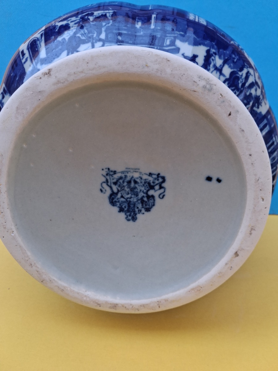 English Porcelain Pot Cover Victoria Ware Ironstone 19th C-photo-6