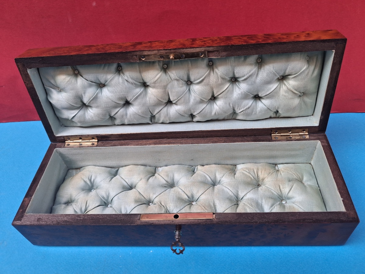 Jewelry Box Or Case With Key, 19th Century-photo-2