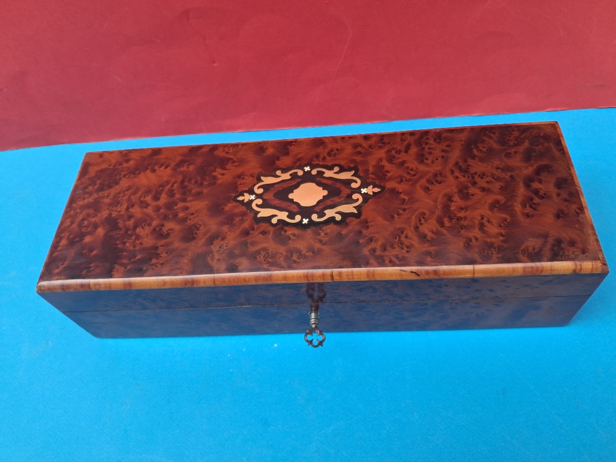 Jewelry Box Or Case With Key, 19th Century-photo-6