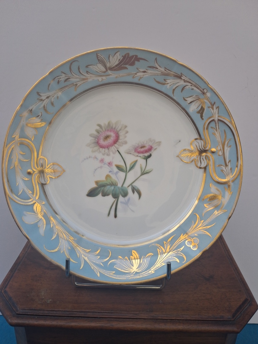 Porcelaine de Paris : deux plats et une assiette -photo-3