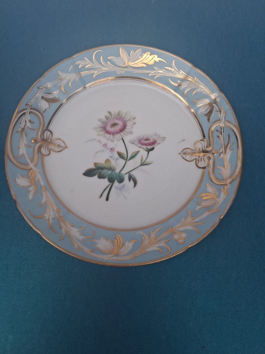 Porcelaine de Paris : deux plats et une assiette -photo-5