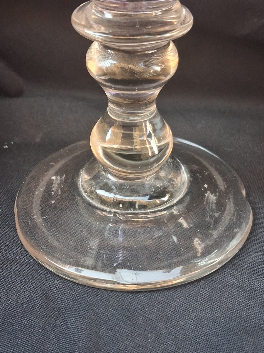 Pair Of Glass Sulfide Paperweights On Stands, 19th Century-photo-1