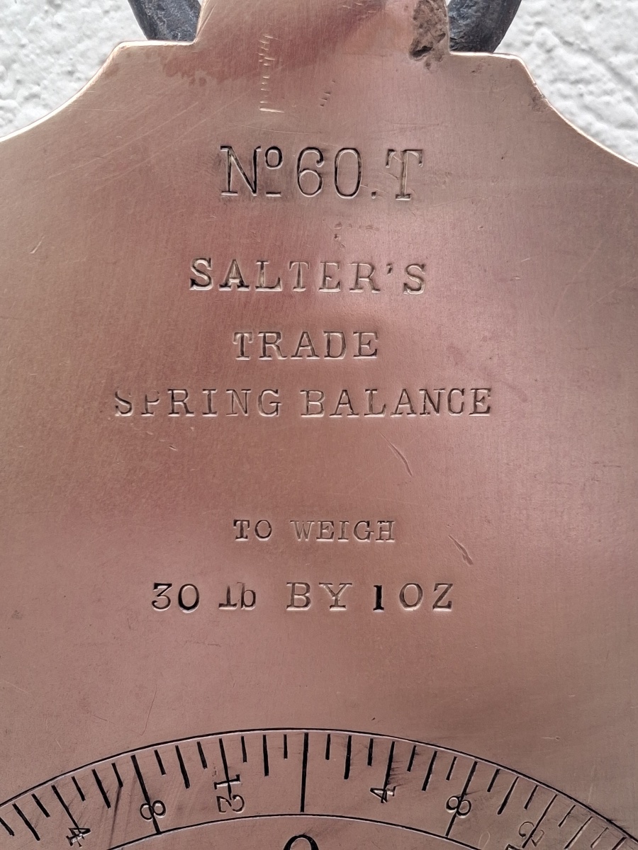 Salter Spring Scale, Made Of Brass, 19th Century-photo-2