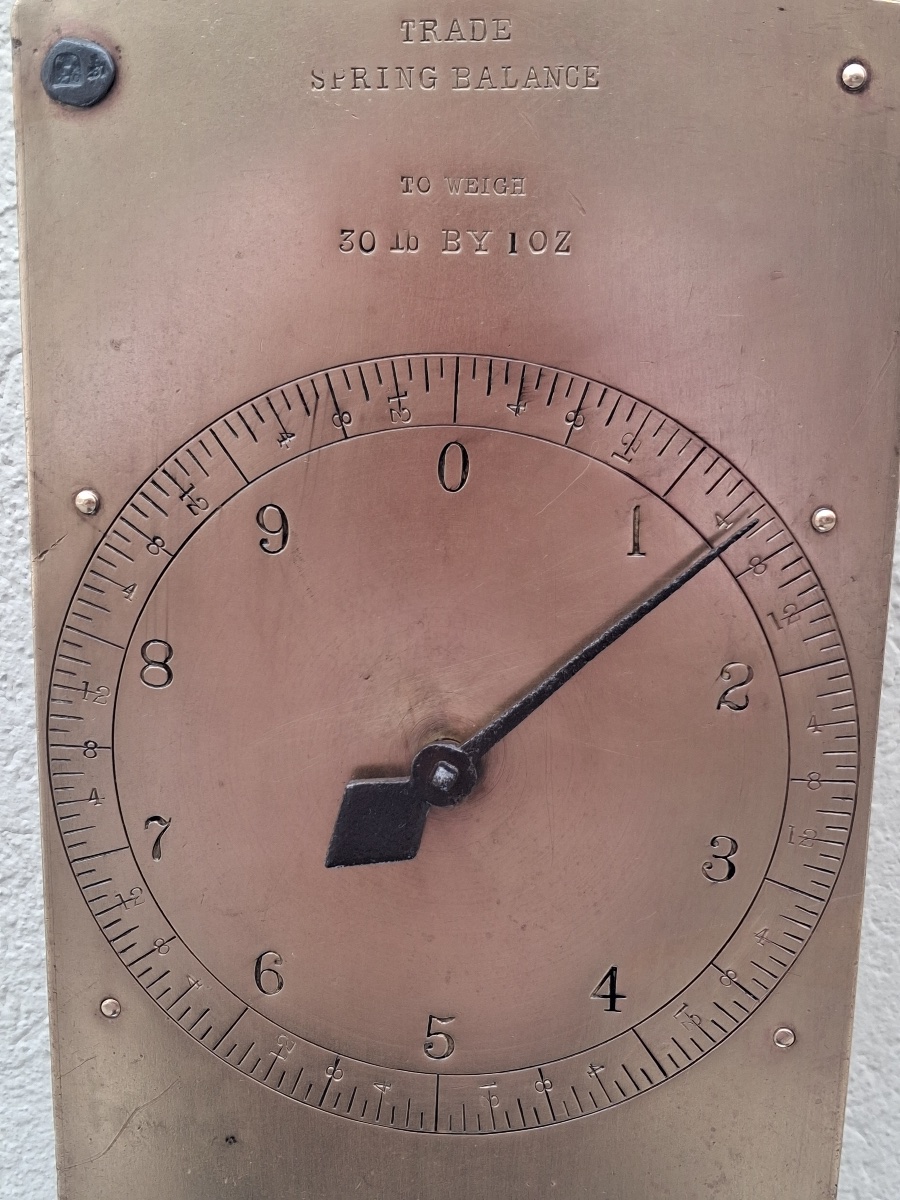 Salter Spring Scale, Made Of Brass, 19th Century-photo-4