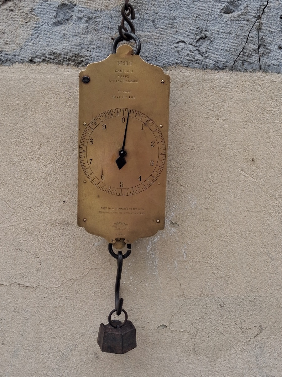 Salter Spring Scale, Made Of Brass, 19th Century-photo-3