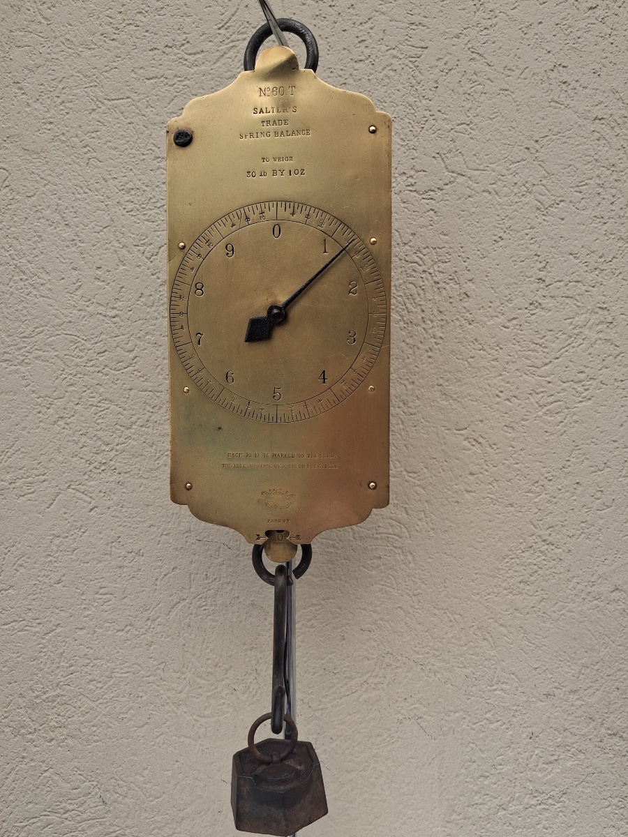 Salter Spring Scale, Made Of Brass, 19th Century