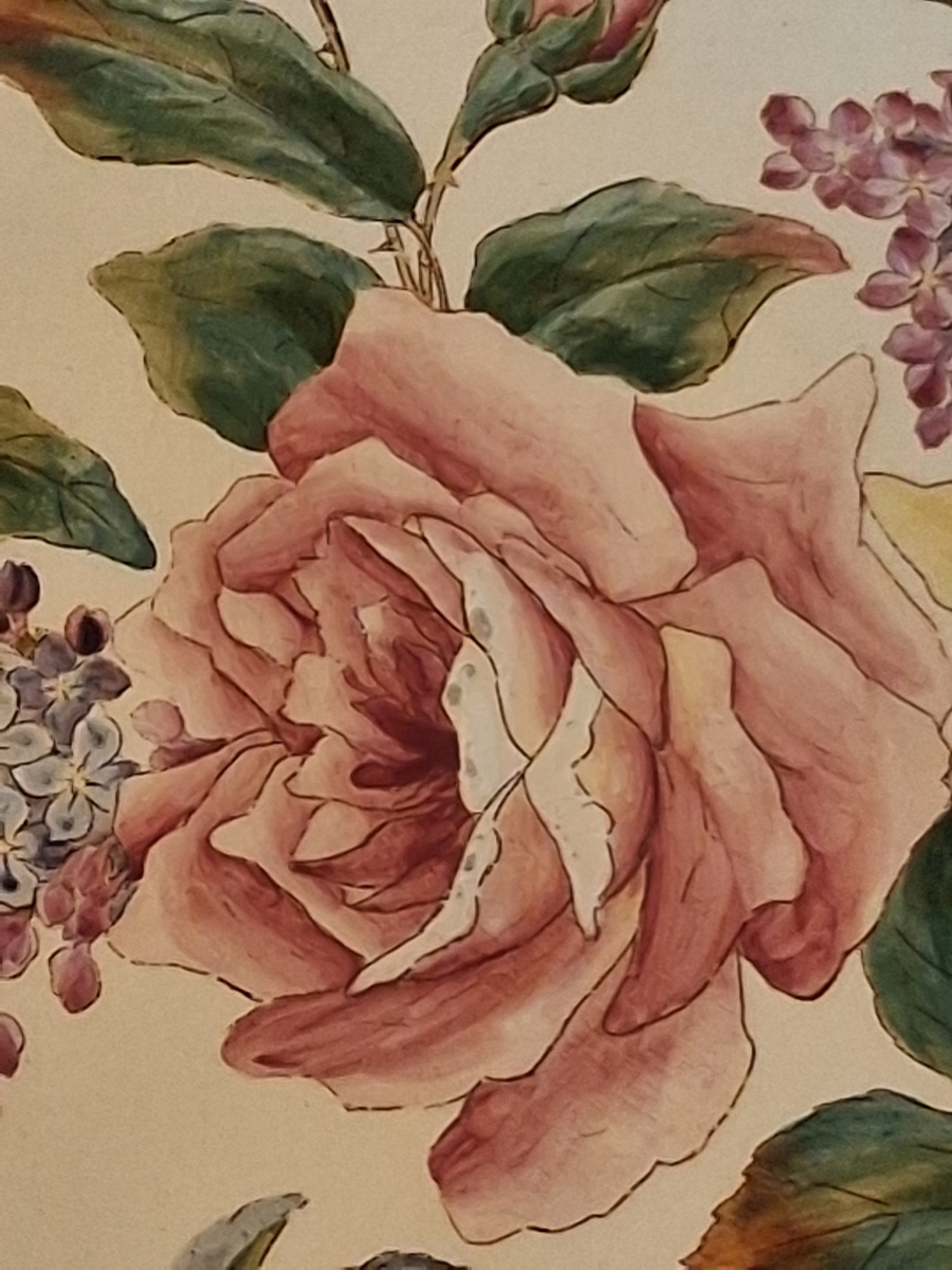 Grand plat ( diamètre 38 cm ) en faïence  de Longchamp , décor floral,  XIX ème-photo-3