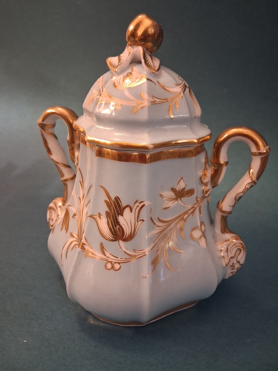 19th-century "vieux Paris" Porcelain Sugar Bowl-photo-3