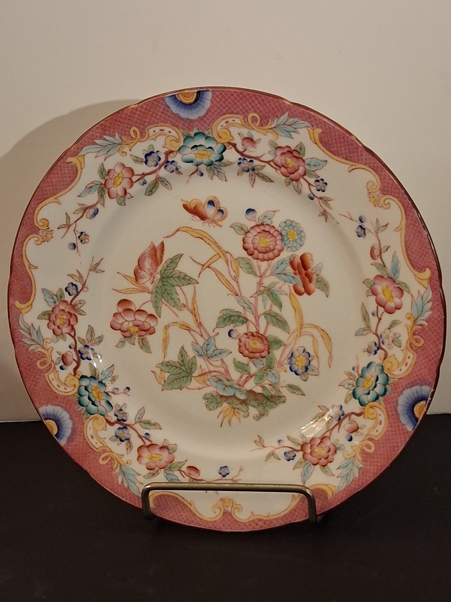 Four Freestanding Cake Stands Made Of Fine Sarreguemines Earthenware In The Minton Style -photo-6