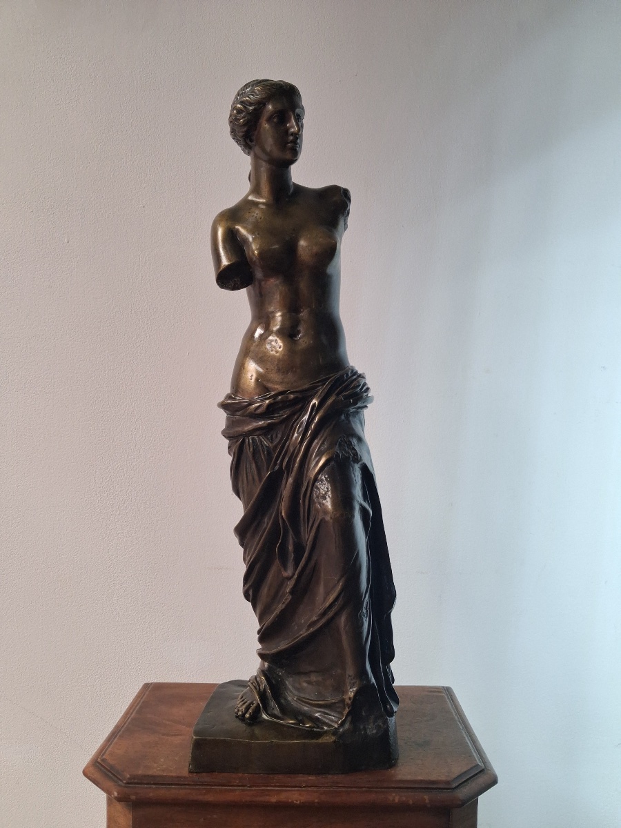 Statue en bronze de la Vénus de Milo  ( hauteur 44 cm) époque début XXème-photo-1
