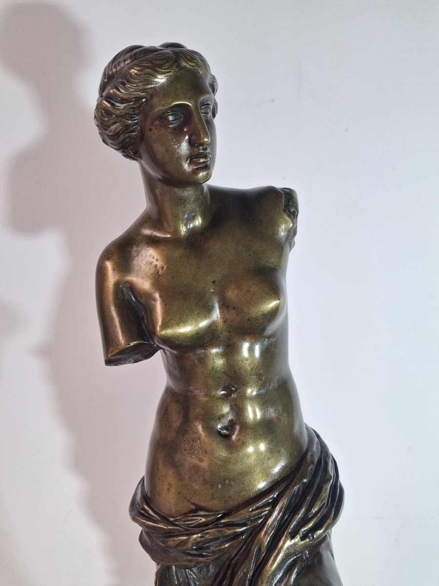 Statue en bronze de la Vénus de Milo  ( hauteur 44 cm) époque début XXème-photo-4