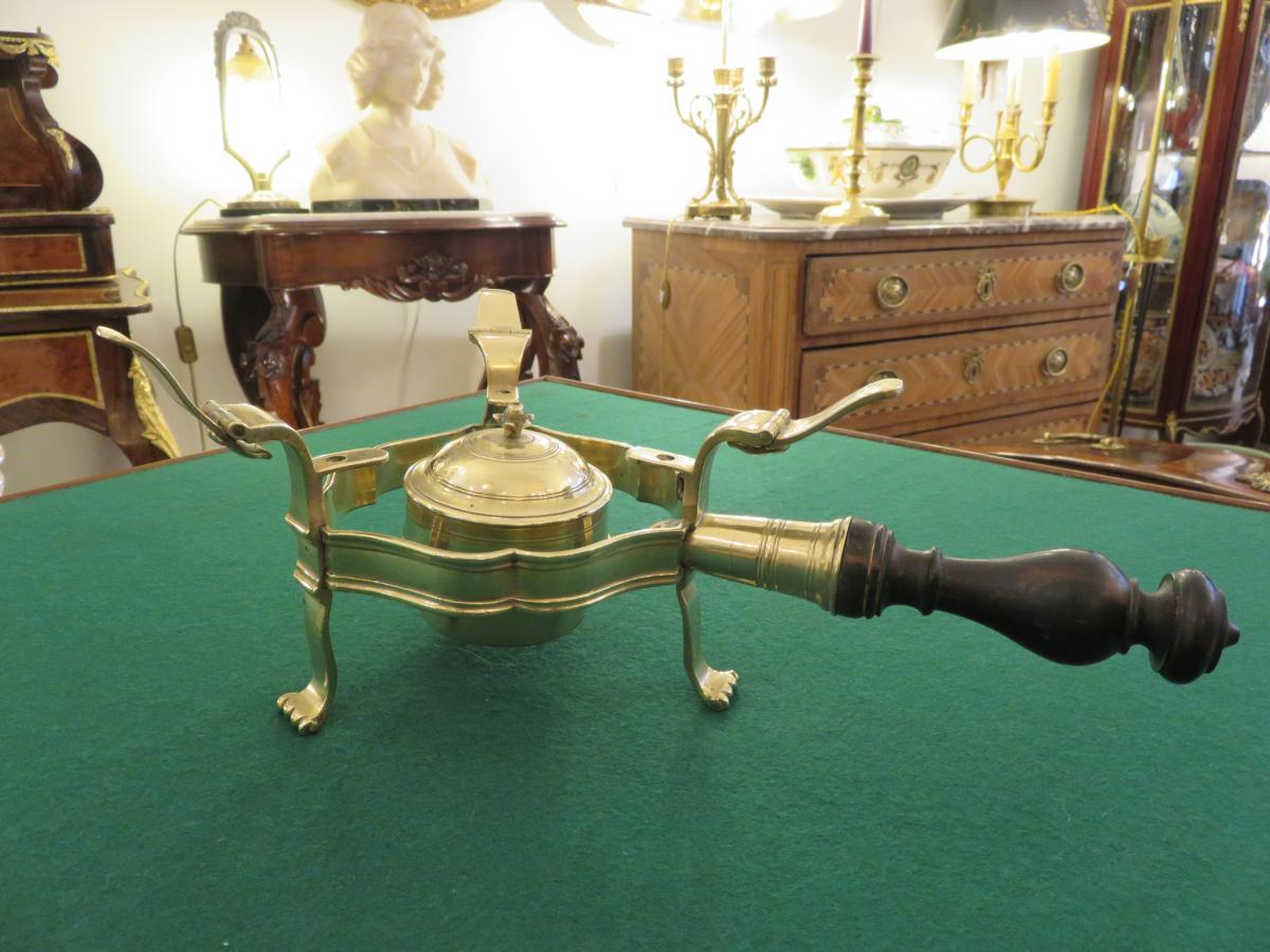 Heater Alcohol Tripod Tripod In Late 18th Century Bronze-photo-6