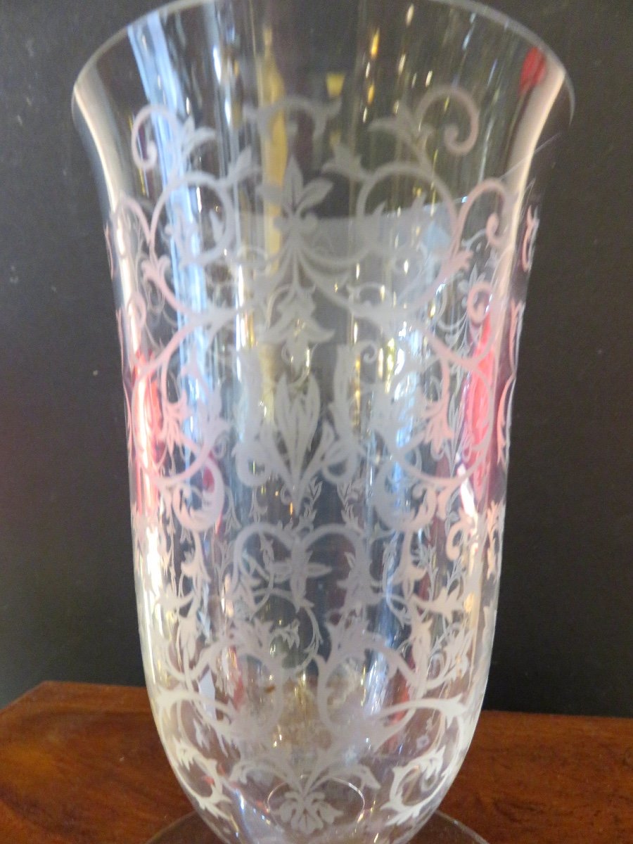 Vase en Cristal Gravé De Baccarat-photo-2