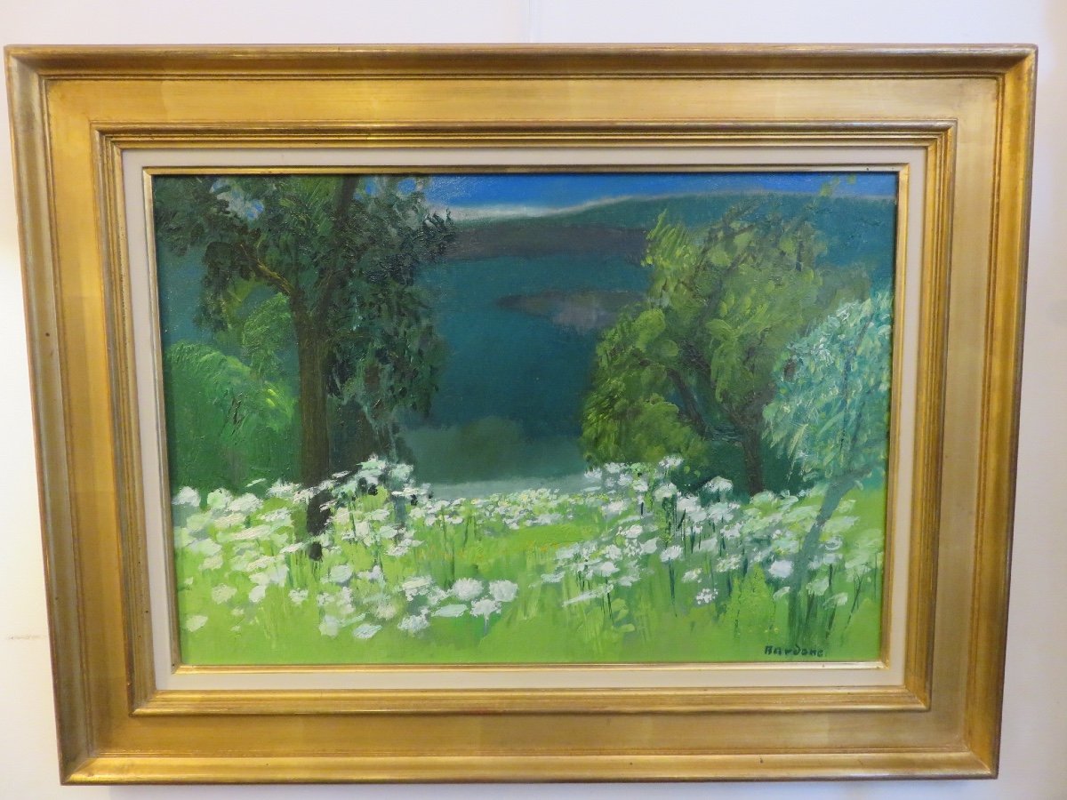 Guy Bardone (1927 - 2015 ) Prairie d'Ombelles 
