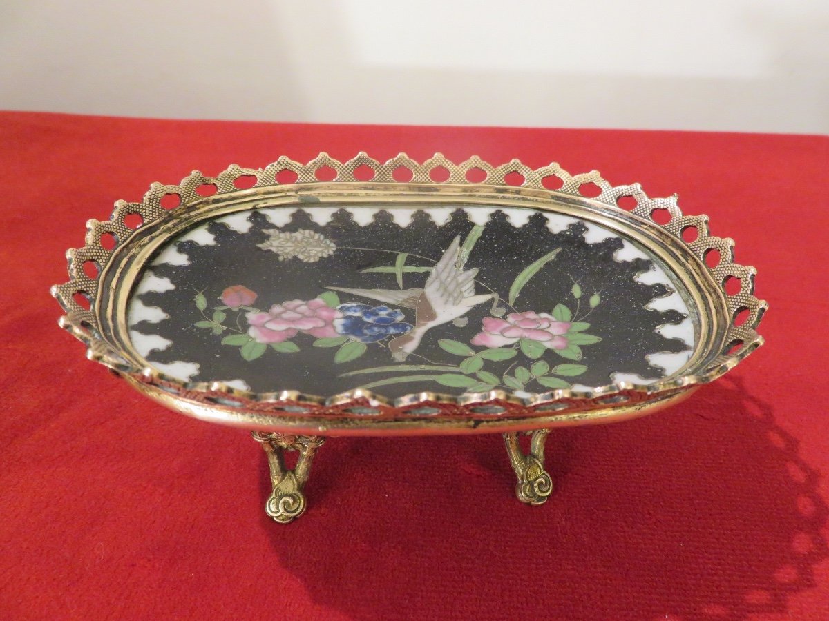 Empty Pocket In Cloisonne, Brass And Bronze Frame XIX
