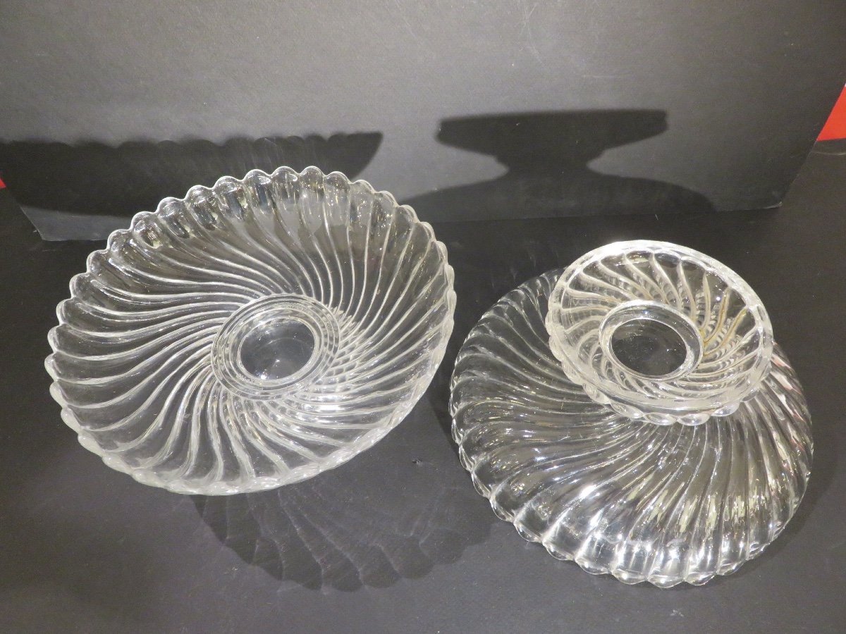 Pair Of Baccarat Crystal Fruit Bowls-photo-2