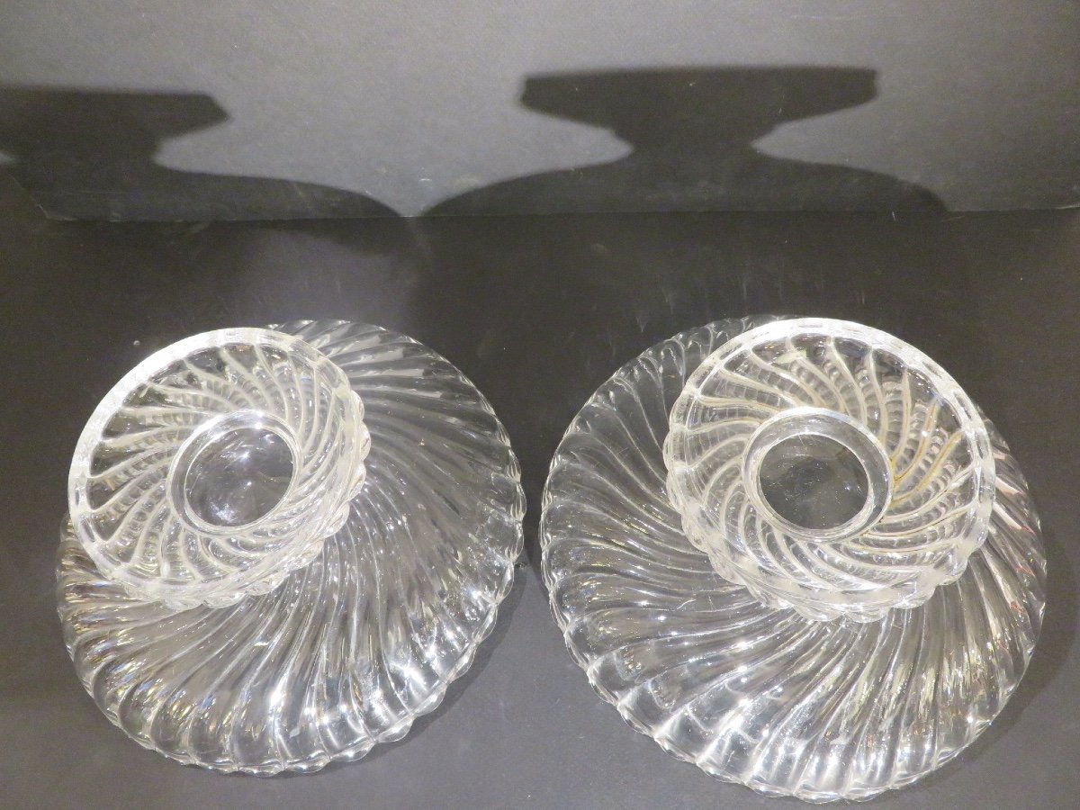 Pair Of Baccarat Crystal Fruit Bowls-photo-3