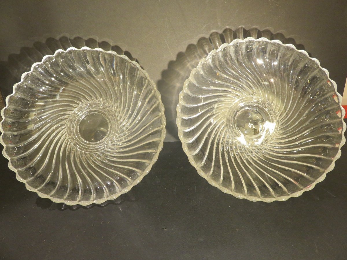 Pair Of Baccarat Crystal Fruit Bowls-photo-4