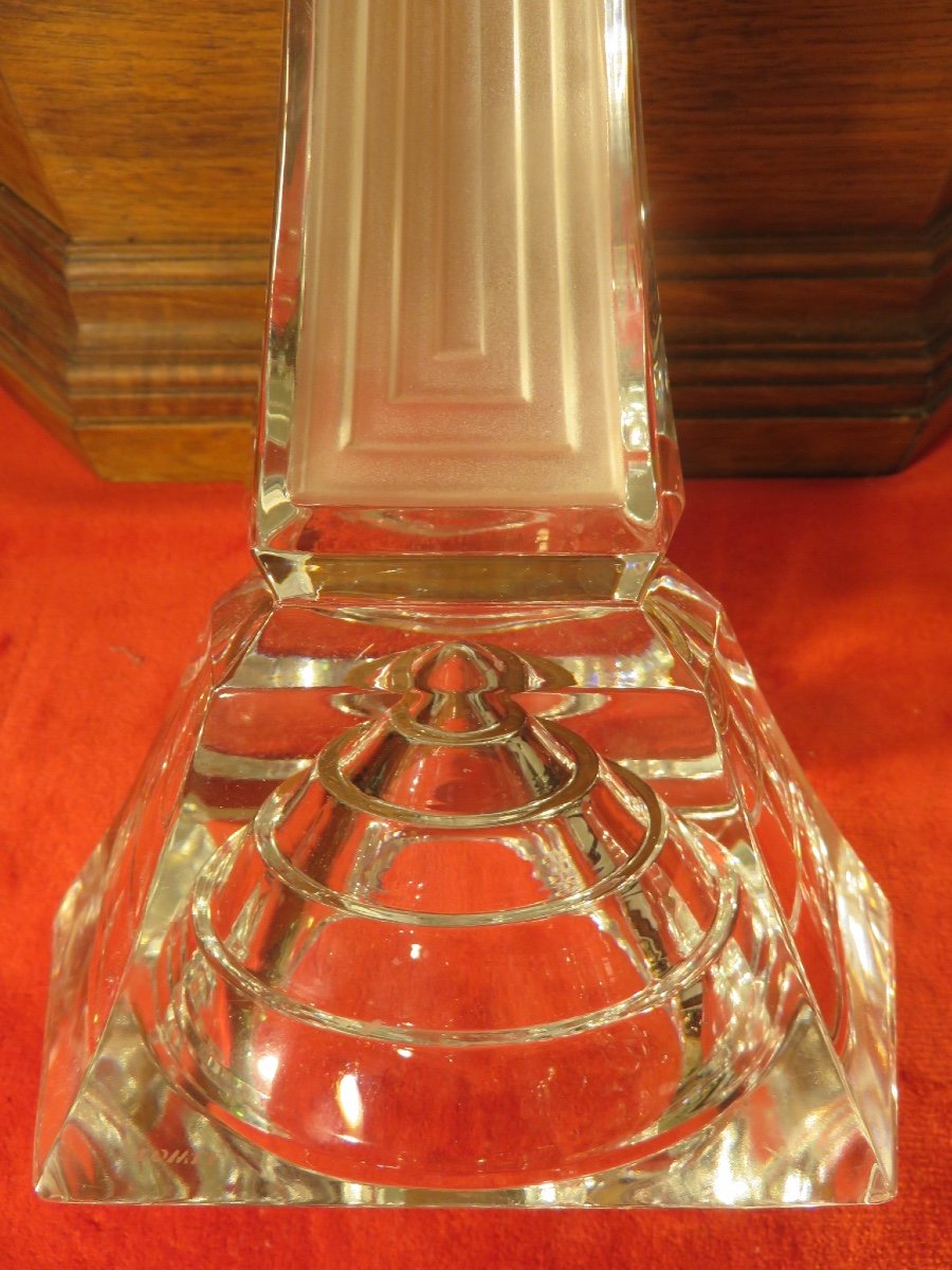 Croix à poser (H : 30 cm )  en cristal taillé  XXème-photo-3