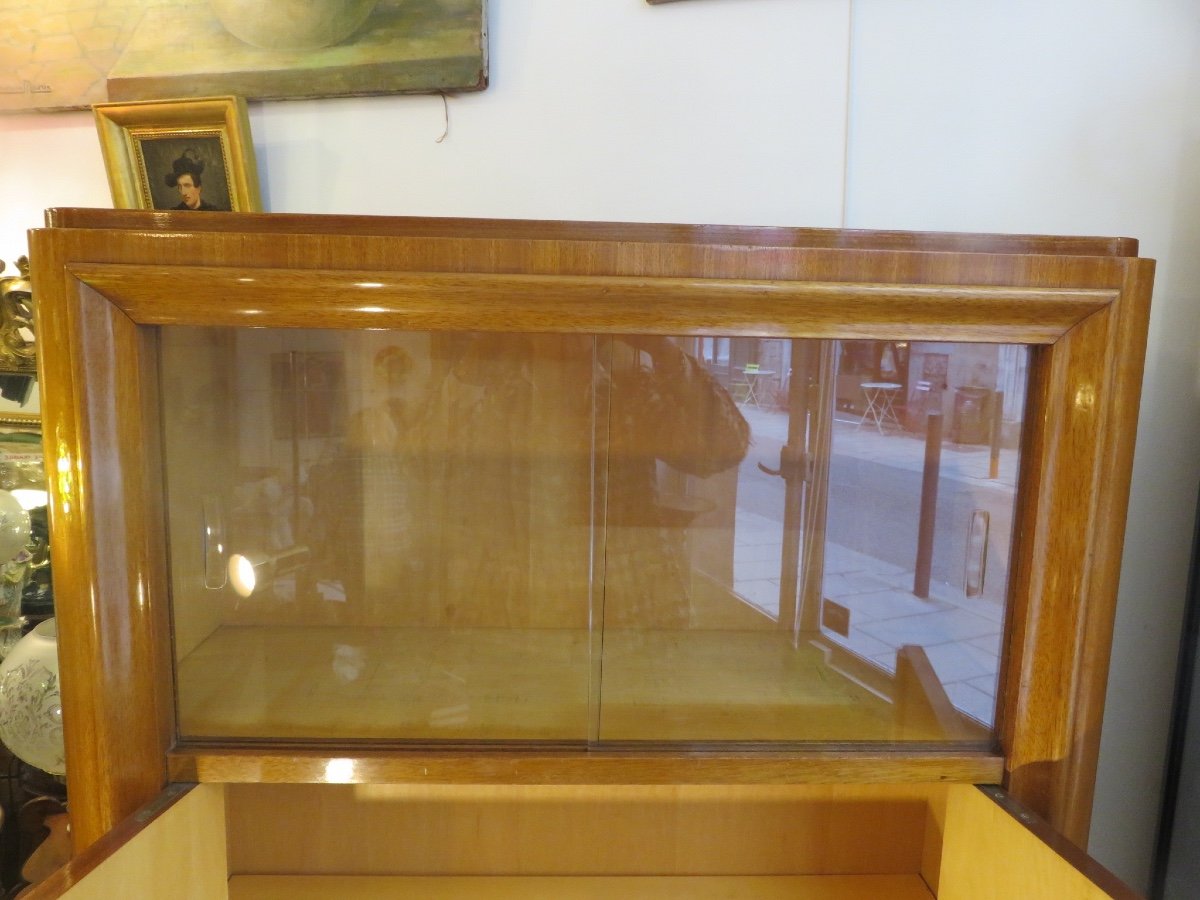 Art Deco Showcase Cabinet In Mahogany And Sycamore-photo-1