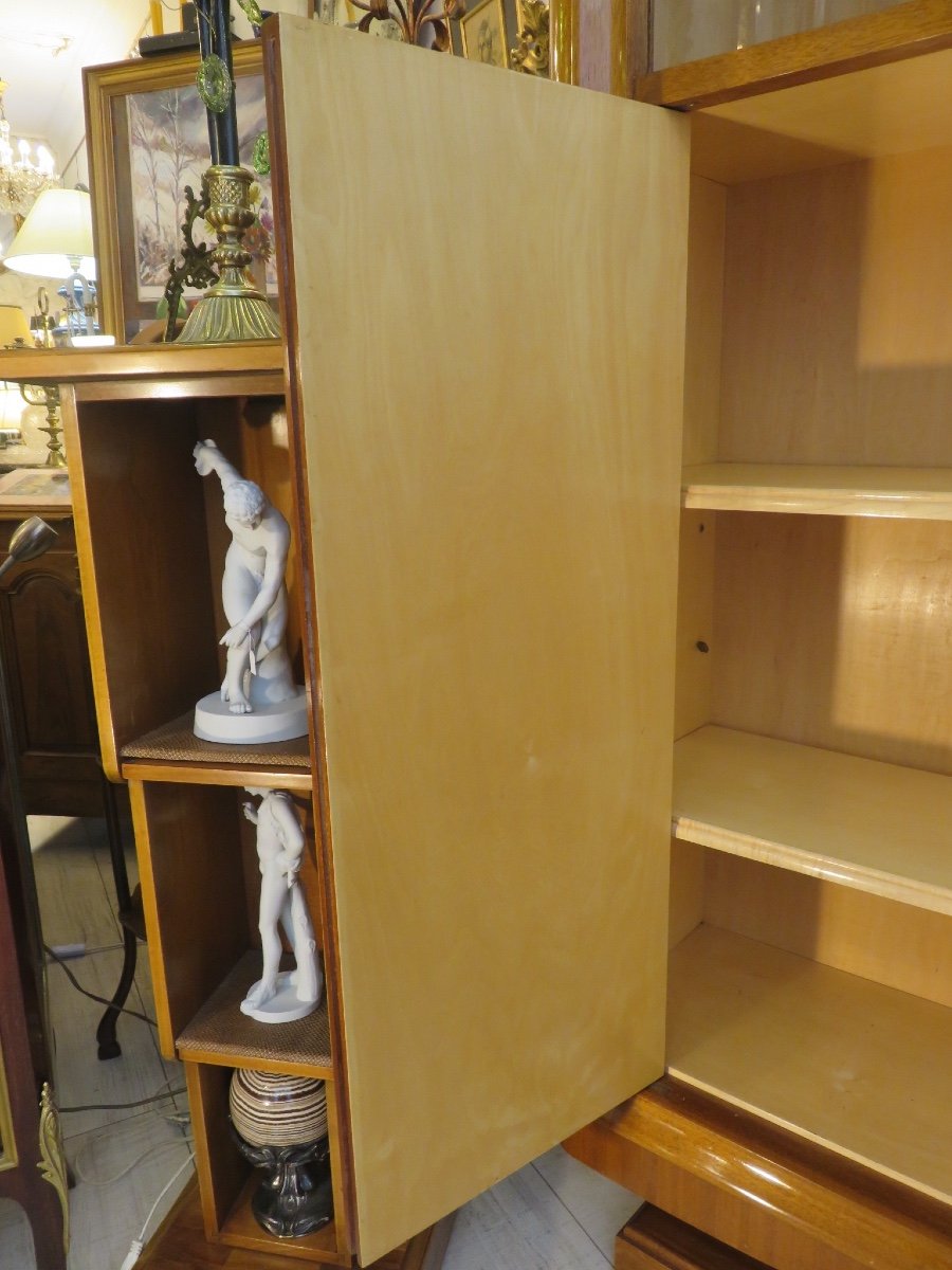 Art Deco Showcase Cabinet In Mahogany And Sycamore-photo-3