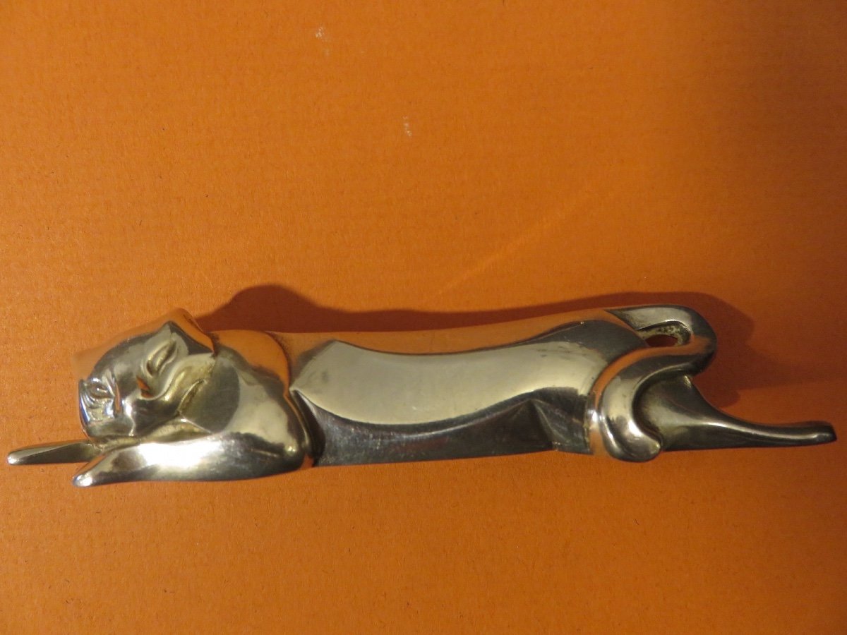 Christofle Gallia Twelve Art Deco Knife Rests In Silver Metal Designed By Sandoz-photo-3