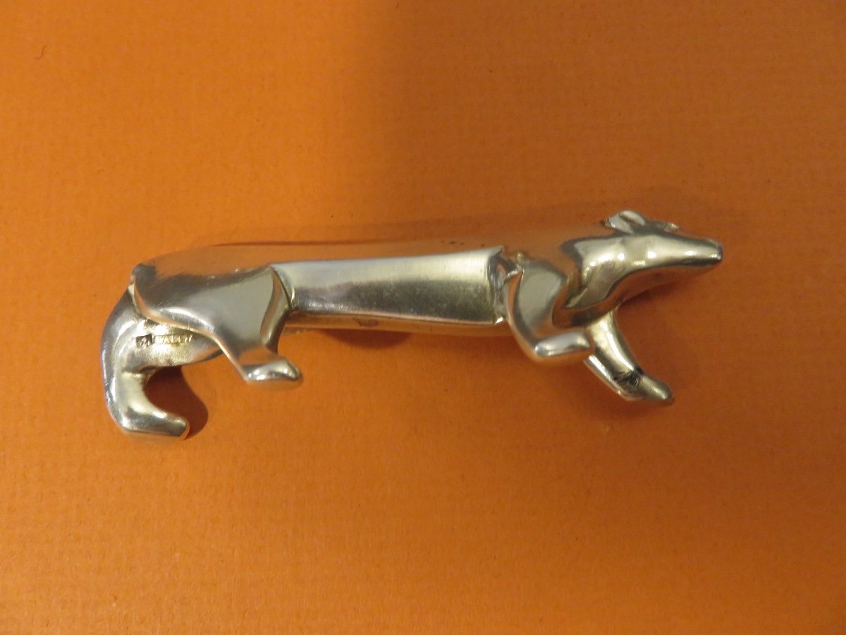 Christofle Gallia Twelve Art Deco Knife Rests In Silver Metal Designed By Sandoz-photo-6