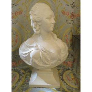 Sculpture, Ceramic Bust, Of The Comtesse Du Barry, Favorite Of King Louis XV.