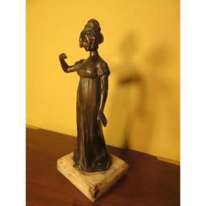 Bronze "woman With Ringlets" Signed Louis Sosson