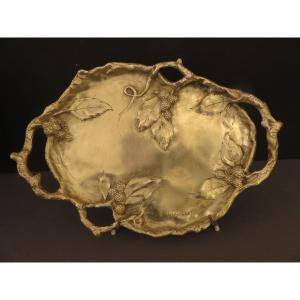 Albert Marionnet : Vide poche en bronze doré , époque Art Nouveau 