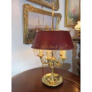 Bouillotte Lamp With Five Sconces In Gilded Bronze XXth