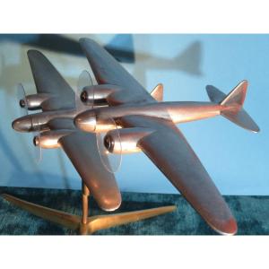 Double Airplanes Cast Aluminum Orientable Art Deco