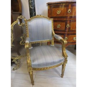 Fauteuil d'Enfant De Style Louis XVI d'époque XIX ème