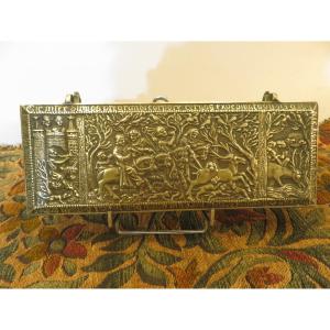 Max Le Verrier ( 1891- 1073 ) Coffret en Bronze Au Décor De Scène De Chasse Signé Au Dos 