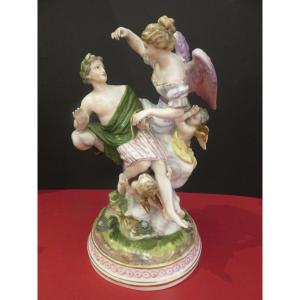 Groupe en porcelaine de Meissen XIX ème