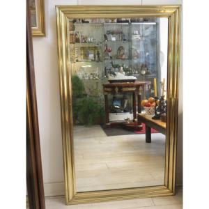 Miroir en laiton dit miroir de bistrot milieu du XIX ème