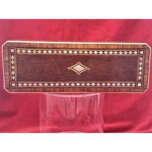 Jewelry Box Or Case With Mother-of-pearl And Brass Inlays From The Napoleon III Era