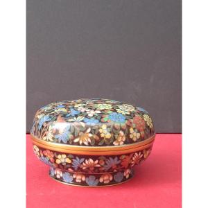 Boite en émaux cloisonnés à décor floral ,époque Guangxu ( 1875- 1908)