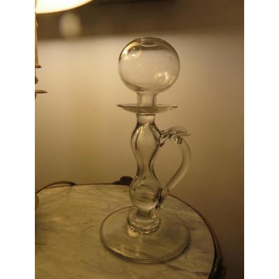 Blown Glass Oil Lamp From Lacemaker XIX