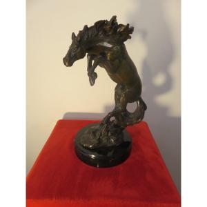 J. P. MENE  bronze animalier :cheval cabré 